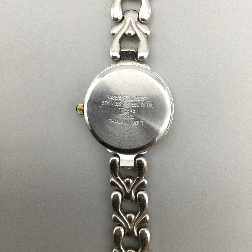 Armitron Diamond Now Watch Women 22mm Silver Gold Two Tone New Battery 6